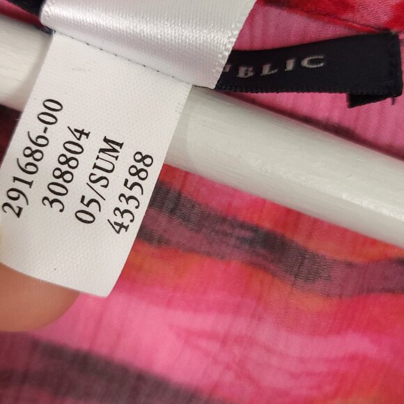 Vintage Banana Republic Silk Sheer Patterned Tunic Top Swim Cover Up - Picture 5 of 8